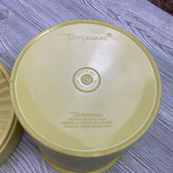 1970s Tupperware Servalier Nesting Canisters Snap on Lids Set of 6 Storage Conta - Picture 7 of 9